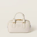 ミュウミュウ MIU MIU アルカディ レザー バッグ【オフホワイト 】【送料無料】【正規品】