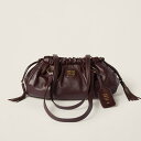 ミュウミュウ MIU MIU ジョワ ナッパレザー バッグ【ブラウン 】【送料無料】【正規品】