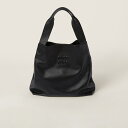 ミュウミュウ MIU MIU レザー ホーボーバッグ【ブラック 】【送料無料】【正規品】