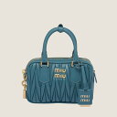ミュウミュウ MIU MIU アルカディ マテラッセレザー バッグ【マリンブルー 】【送料無料】【正規品】