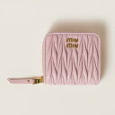 ミュウミュウ MIU MIU マテラッセレザー 財布5ML522_AFPP_F0E18【ピンク 】【送料無料】【正規品】