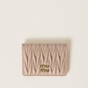 ミュウミュウ MIU MIU マテラッセレザー カードケース5MC103_2FPP_F0236【ピンクベージュ 】【送料無料】【正規品】