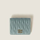 ミュウミュウ MIU MIU マテラッセレザー 折り財布5MV204_AFPP_F0035【パウダーブルー 】【送料無料】【正規品】