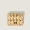 ミュウミュウ MIU MIU マテラッセレザー 折り財布5MV204_AFPP_F0K57【ソイグリーン 】【送料無料】【正規品】