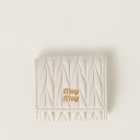 ミュウミュウ MIU MIU マテラッセレザー 財布5MH033_AFPP_F0009【ホワイト 】【送料無料】【正規品】