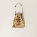 ミュウミュウ MIU MIU ウーブンファブリック ミニバッグ5ND016_2DO1_F0A5T【ベージュ/コニャック 】【送料無料】【正規品】