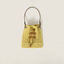 ミュウミュウ MIU MIU ウーブンファブリック ミニバッグ5ND016_2DO1_F04EW【レモン/キャメル 】【送料無料】【正規品】