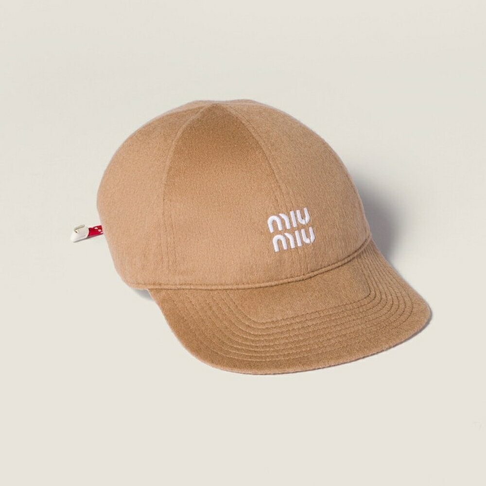 ミュウミュウ MIU MIU キャメルヘア ベースボールキャップ5HC369_2IF8_F0040【ベージュ 】【送料無料】【正規品】