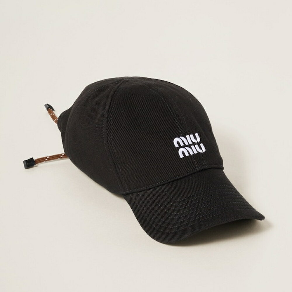 ミュウミュウ MIU MIU デニム ベースボールキャップ5HC369_2CR1_F034S【ブラック/ブラウン 】【送料無料】【正規品】
