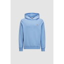 2025春夏 MONCLER モンクレール メンズFELPA CON PATCH LOGATO E CAPPUCCIO IN COTONEパーカー【celest...