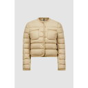 2025春夏 MONCLER モンクレール レディースPIUMINO CORTO GENCAY CON BORDO INTRECCIATOダウンジャケット【beige 】【送料無料】【正規品】