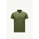 2025春夏 MONCLER モンクレール メンズPOLO IN PIQUET DI COTONE CON PATCH LOGATOポロシャツ【verde oliva 】【送料無料】【正規品】