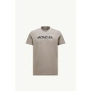 2025春夏 MONCLER モンクレール メンズT-SHIRT CON LOGO FLOCCATO IN COTONETシャツ【grigio 】【送料無料】【正規品】