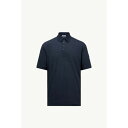 2025春夏 MONCLER モンクレール メンズPOLO IN LINOポロシャツ【blu scuro 】【送料無料】【正規品】