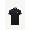 2025春夏 MONCLER モンクレール メンズPOLO IN COTONE PIQUET CON LOGOポロシャツ【blu scuro 】【送料無料】【正規品】