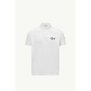 2025春夏 MONCLER モンクレール メンズPOLO IN COTONE PIQUET CON PATCH SQUALOポロシャツ【bianco 】【送料無料】【正規品】
