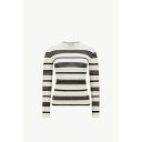 2025春夏 MONCLER モンクレール レディースMAGLIONE A RIGHE IN BOUCLEセーター【nero & bianco 】【送料無料】【正規品】