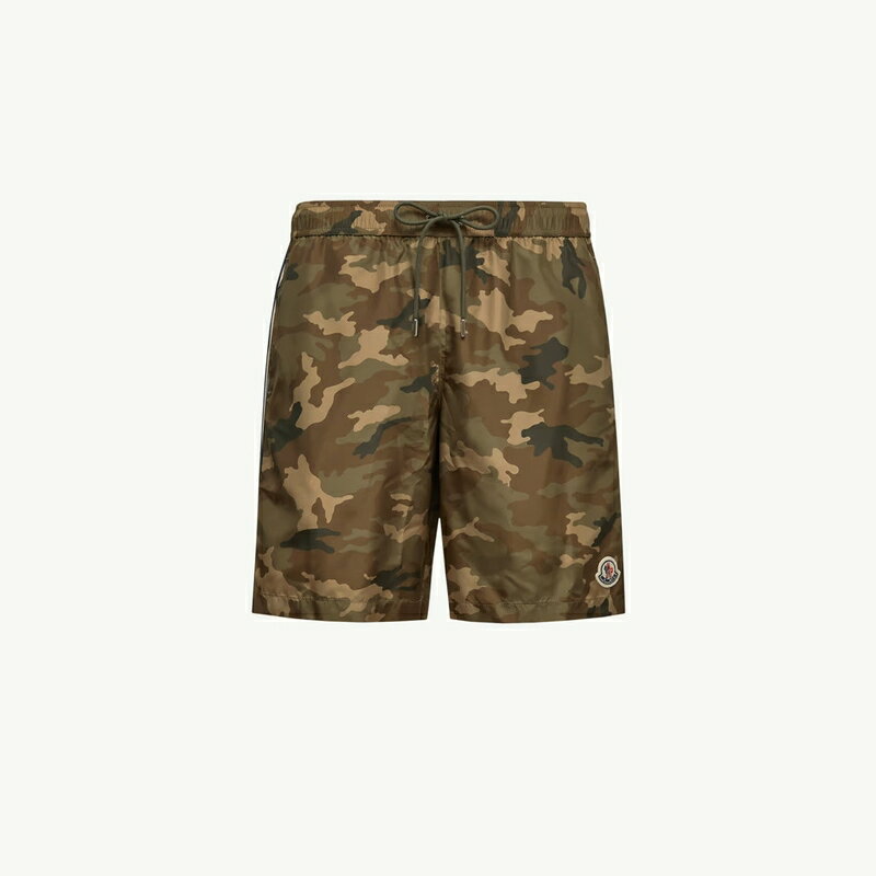 2025/26秋冬 MONCLER モンクレール メンズSHORTS DA BAGNO CON STAMPA水着【verde & marrone 】【送料無料】【正規品】