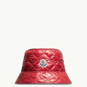 2025/26秋冬 MONCLER モンクレール レディースCAPPELLO BUCKET IMBOTTITO CON TRAPUNTATURA A DIAMANTE帽子【rosso 】【送料無料】【正規品】
