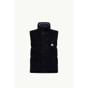 2025/26秋冬 MONCLER モンクレール メンズAGEN PUFFER CORDUROY VESTダウンベスト【Blu Navy 】【送料無料】【正規品】|詳細画像