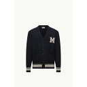 2025/26秋冬 MONCLER モンクレール メンズWOOL CARDIGAN WITH EMBROIDERED MONOGRAMジャケット【Blu 】【送料無料】【正規品】