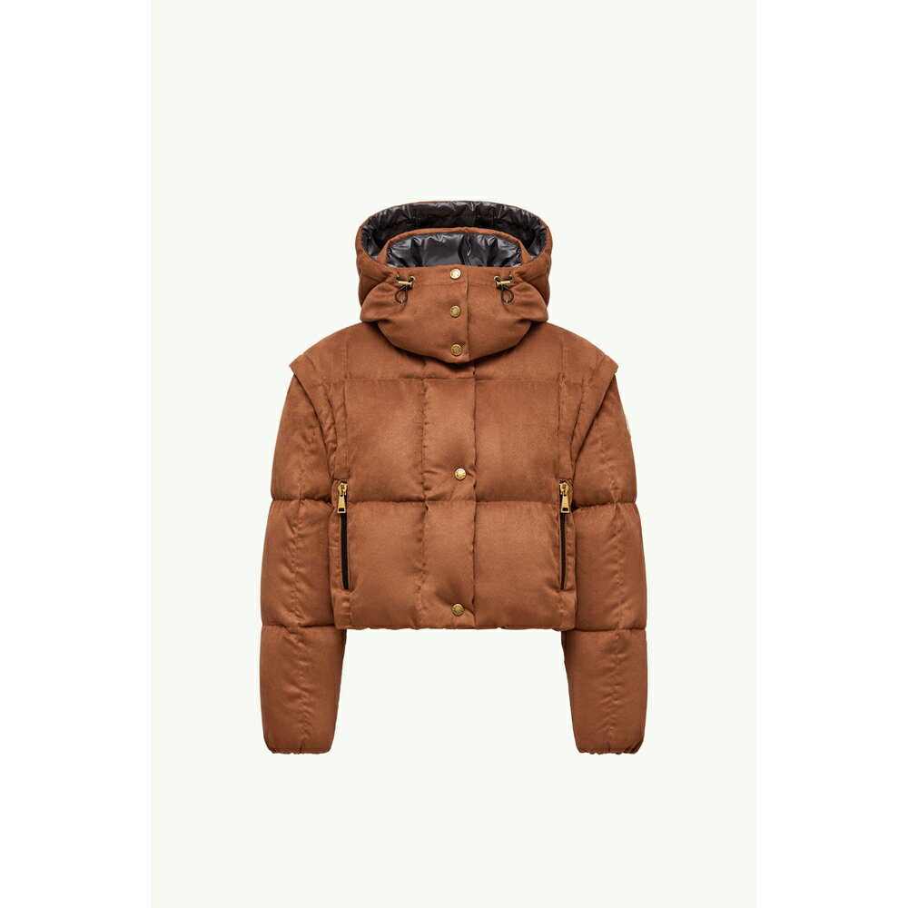 2025/26秋冬 MONCLER モンクレール レディースPATERNE 2-IN-1 SHORT DOWN JACKET WITH HOODダウンジャケット【Marrone 】【送料無料】【正規品】