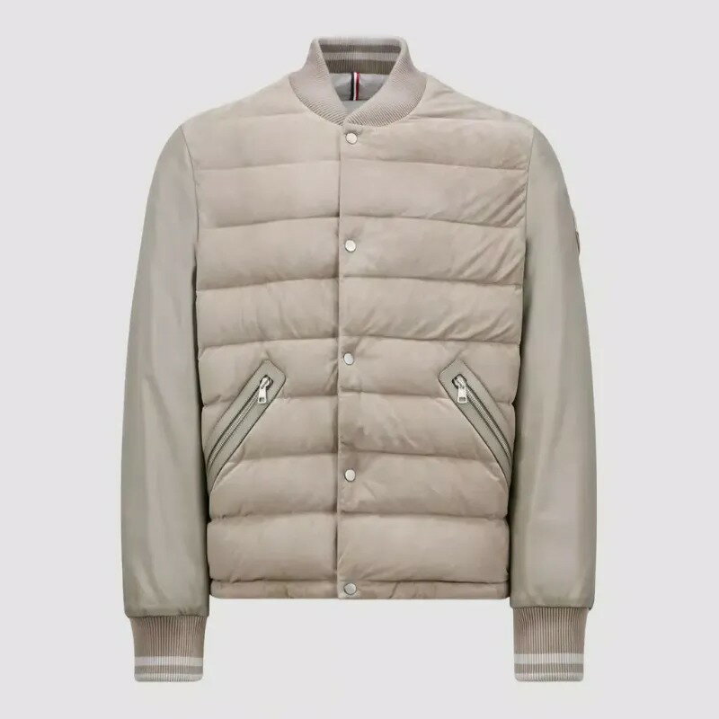 2024春夏 MONCLER モンクレール メンズPIUMINO SCAMOSCIATO CHALANCHESジャケット【beige 】【送料無料】【正規品】