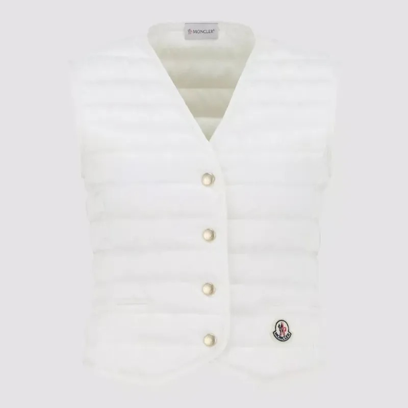 2024春夏 MONCLER モンクレール レディースGILET IMBOTTITOダウンベスト【bianco 】【送料無料】【正規品】 1