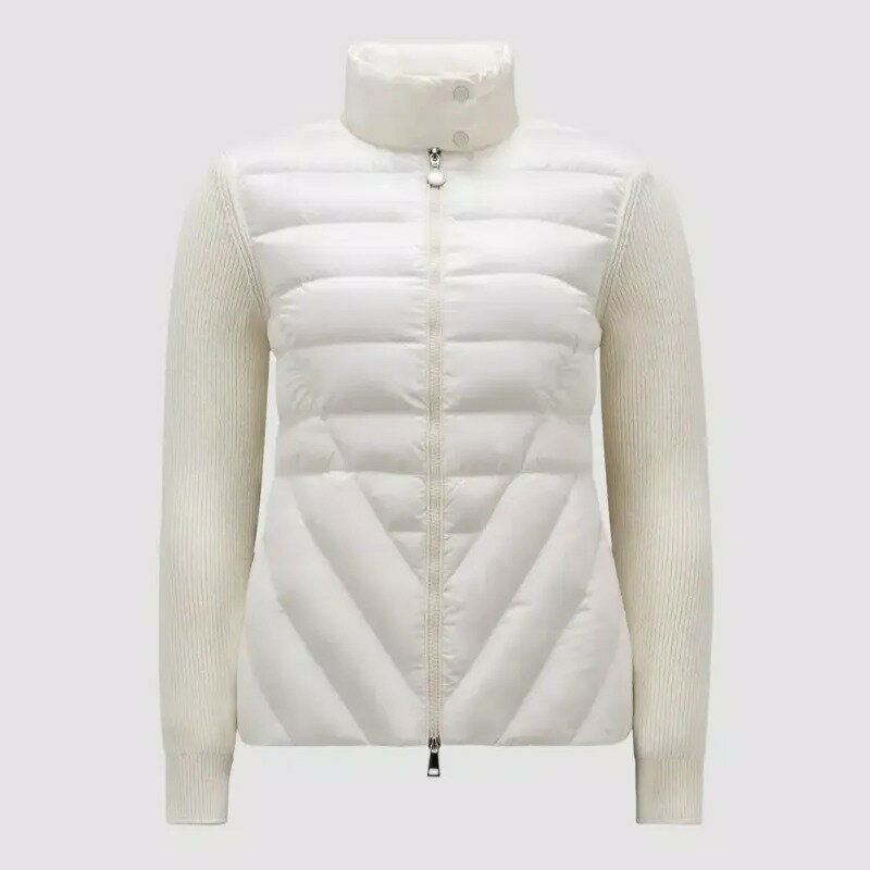 2024春夏 MONCLER モンクレール レディースCARDIGAN IMBOTTITO IN LANAカーディガン【bianco 】【送料無料】【正規品】