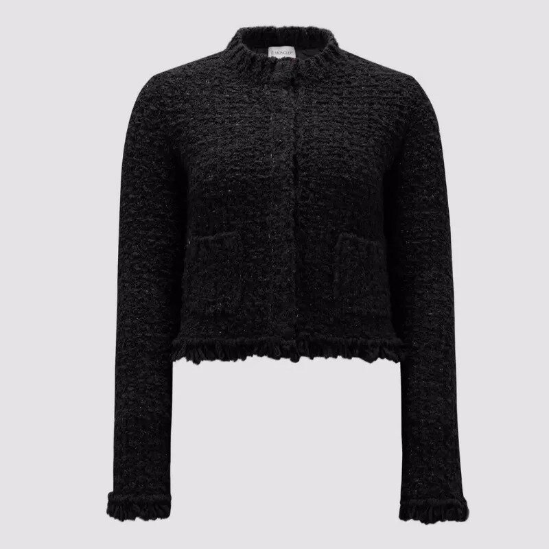 2024春夏 MONCLER モンクレール レディースCARDIGAN IMBOTTITO IN COTONEトップス【nero 】【送料無料】【正規品】