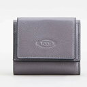 トッズ TOD'S 2024春夏 レディース レザー ウォレット 財布【グレー/ピンク 】【送料無料】【正規品】