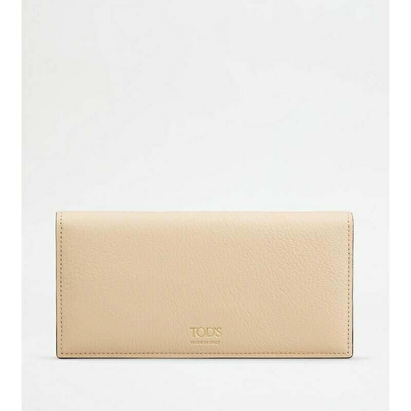 トッズ TOD'S 2024春夏 レディース レザー ウォレット 財布【クリーム 】【送料無料】【正規品】