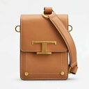 トッズ TOD'S 2024春夏 レディース T タイムレス レザー バッグ マイクロ【ブラウン 】【送料無料】【正規品】