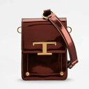 トッズ TOD'S 2024春夏 レディース T タイムレス レザー バッグ マイクロ【ボルドー 】【送料無料】【正規品】