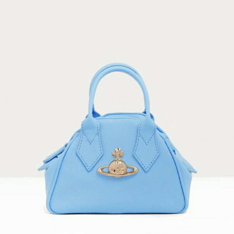 ヴィヴィアンウエストウッド ハンドバッグ（レディース） ヴィヴィアンウエストウッド Vivienne Westwood レディース SAFFIANO MINI YASMINE BAGハンドバッグ【Light Blue 】【送料無料】【正規品】