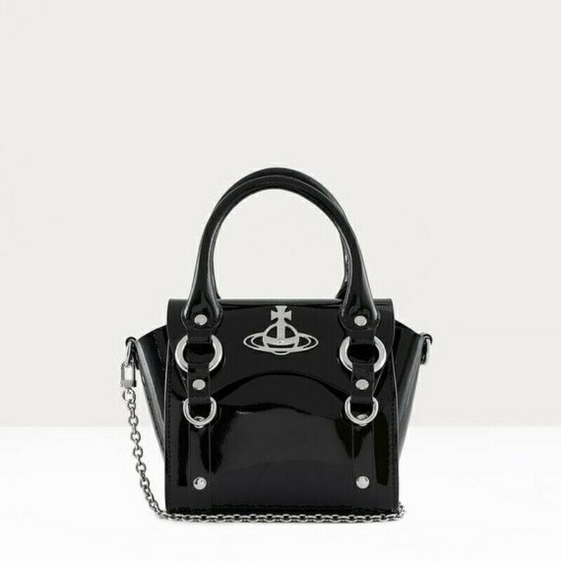 ヴィヴィアンウエストウッド ハンドバッグ（レディース） ヴィヴィアンウエストウッド Vivienne Westwood レディース BETTY MINI HANDBAG WITH CHAINハンドバッグ【Black 】【送料無料】【正規品】