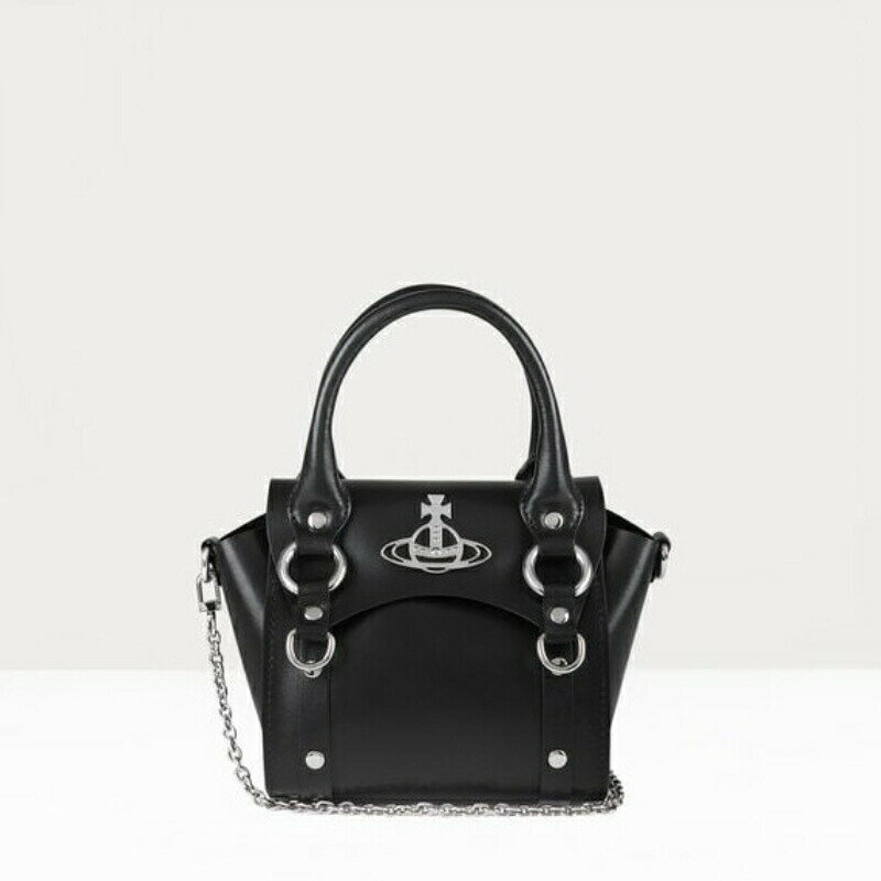 ヴィヴィアンウエストウッド ハンドバッグ（レディース） ヴィヴィアンウエストウッド Vivienne Westwood レディース BETTY MINI HANDBAG WITH CHAINハンドバッグ【Black 】【送料無料】【正規品】