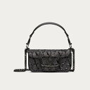 ヴァレンティノ VALENTINO 2024春夏 レディース☆トワルのアイコン刺繍入りスモール ロコ ショルダーバッグ【dark grey 】【送料無料】【正規品】