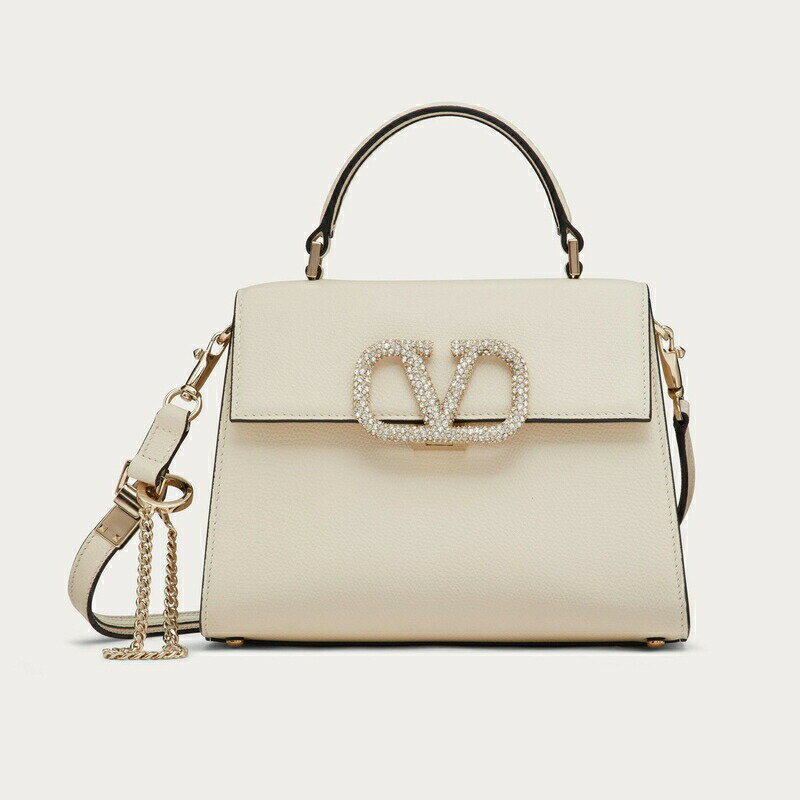 ヴァレンティノ VALENTINO 2024春夏 レディース☆ジュエルロゴ入りスモール VSLING ハンドバッグ【light ivory 】【送料無料】【正規品】のサムネイル