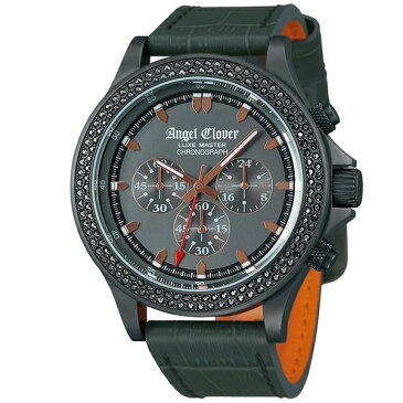 エンジェルクローバー AngelClover リュクスマスター グレー クロノグラフ スワロフスキー LM46GMZ-GR [正規品] メンズ 腕時計 時計 クリスマスプレゼント