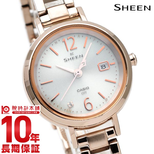 18日 店内最大38.5倍 カシオシーンSHEEN腕時計ソーラー電波時計CASIOレディース時刻合わせSHW-5400CG