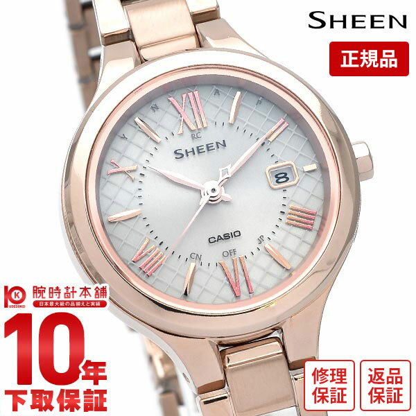 18日 店内最大38.5倍 カシオシーンSHEEN腕時計ソーラー電波時計CASIOレディースチタン時刻合わせSHW-700