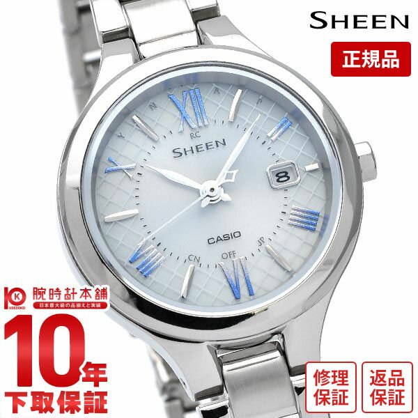 18日 店内最大38.5倍 カシオシーンSHEEN腕時計ソーラー電波時計CASIOレディースチタン時刻合わせSHW-700