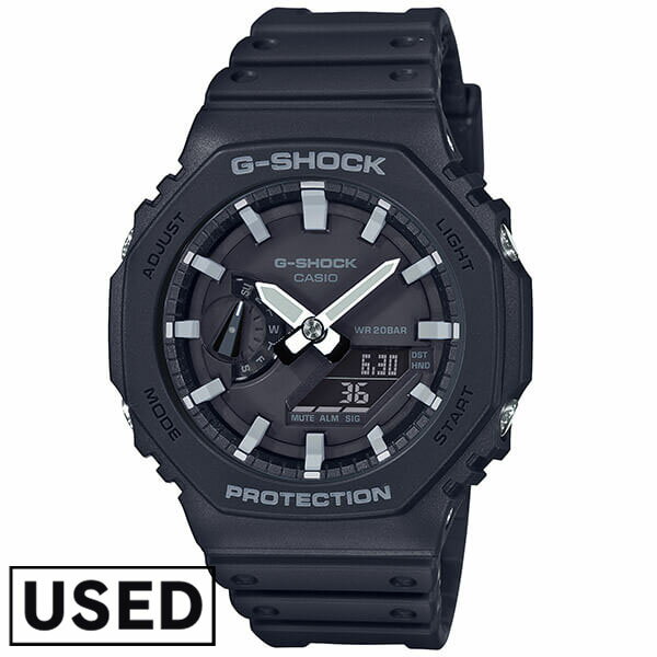 【中古】 カシオ Gショック G-SHOCK カーボンコアガード構造 GA-2100-1AJF メンズ
