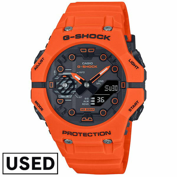 【中古】カシオ CASIO G-SHOCK Gショック Functional Logo Bluetooth アナロアグ デジタル ブラック オレンジ GA-B001FL-4AJF メンズ 腕時計 時計