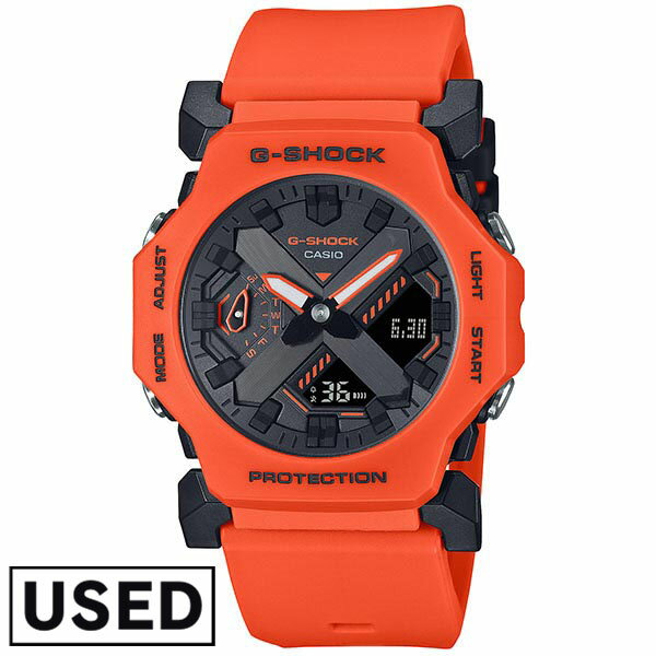 【中古】カシオ CASIO G-SHOCK Gショック Functional Logo Bluetooth アナロアグ デジタル ブラック オレンジ GA-2300FL-4AJF メンズ 腕時計 時計