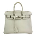 HERMES エルメス バーキン25 D刻印 2019年製造 べトン×SV金具 トゴ 新品同様 【中古】