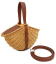 DAISY LIN 　Bag ”Bell Rattan”02021 ラタン×レザー ナチュラル×ブラウン 新品同様 【中古】