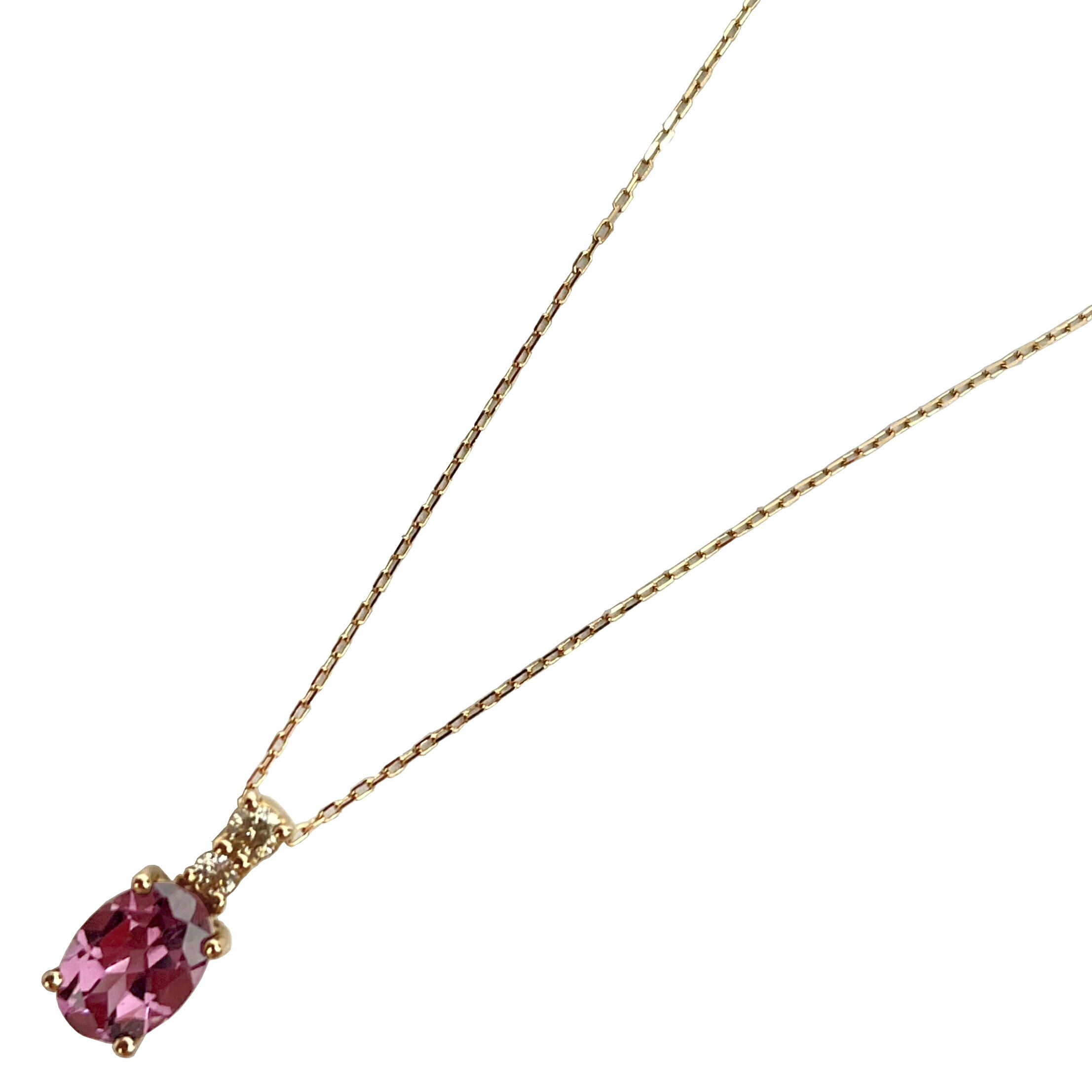 樂天商城 - ペンダントトップ　ピンクストーン0.8ct　ダイヤモンド0.06ct　ペントップ　K18　1.5g　A1　【中古】