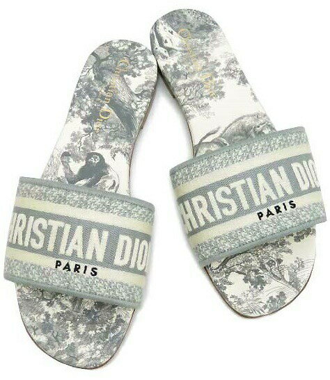 Dior DWAY ミュール トワル ドゥ ジュイ グレー×エクリュ 2020現行 ＃6 1/2 未使用 【中古】のサムネイル